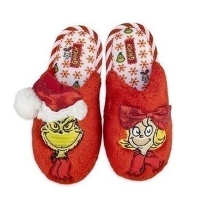 NWT. DR. SEUSS Kids Grinch Slippers